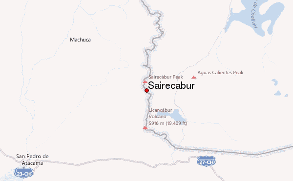 Sairecabur Location Map