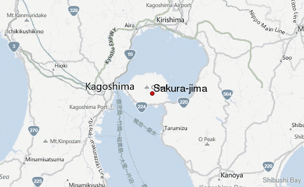Sakura-jima Location Map