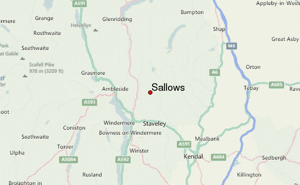 Sallows Location Map