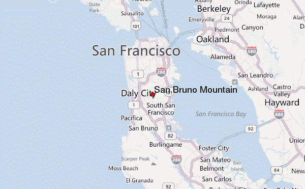 San Bruno Mountain Location Map