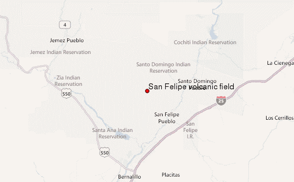 San Felipe volcanic field Location Map