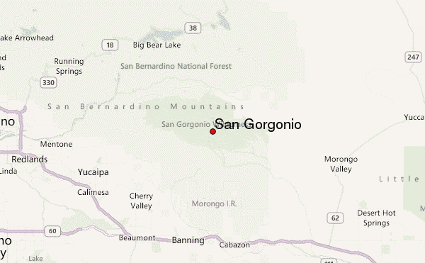 San Gorgonio Location Map