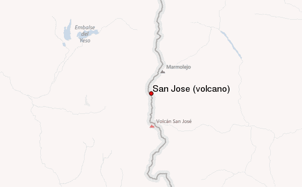 San José (volcano) Location Map
