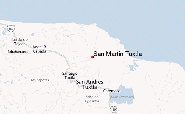 San Martin Tuxtla Location Map