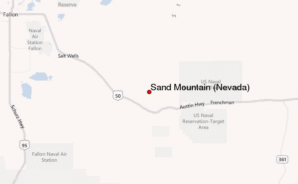 Sand Mountain (Nevada) Location Map