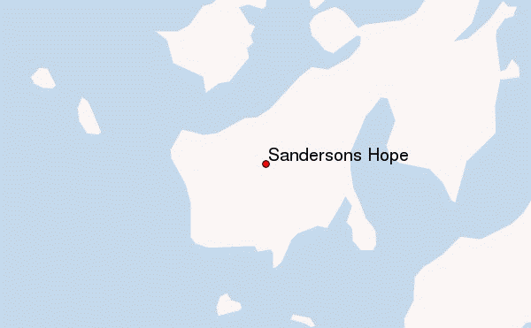 Sandersons Hope Location Map