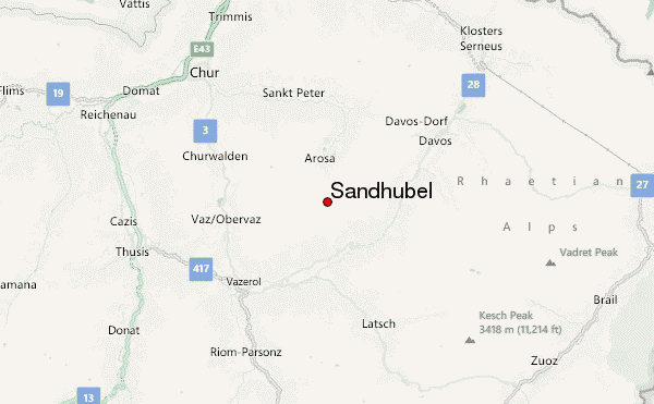 Sandhubel Location Map
