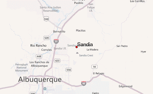 Sandia Location Map