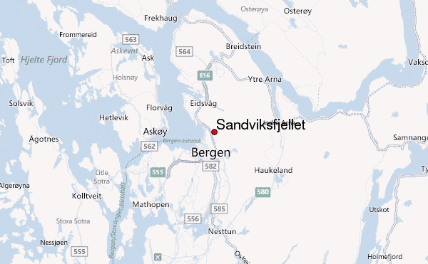 Sandviksfjellet Location Map