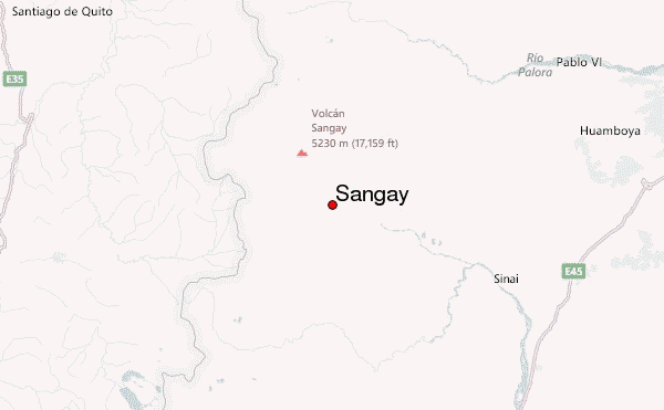 Sangay Location Map