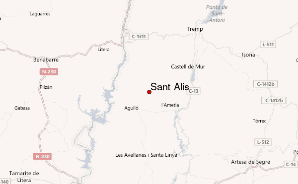 Sant Alís Location Map