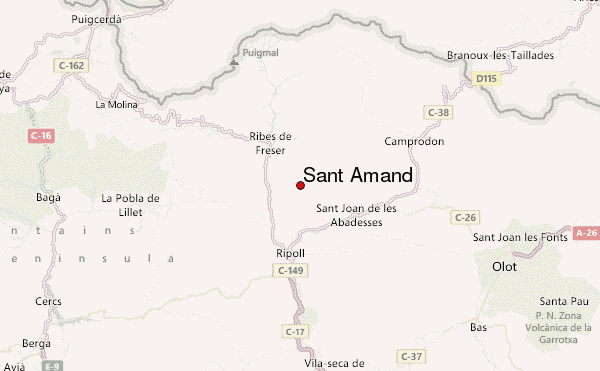 Sant Amand Location Map