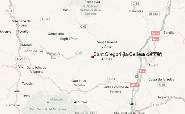 Sant Gregori (la Cellera de Ter) Location Map