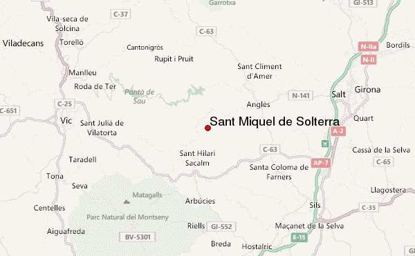 Sant Miquel de Solterra Location Map