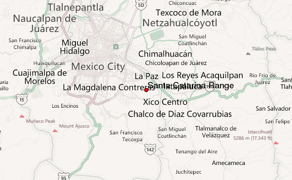 Santa Catarina Range Location Map