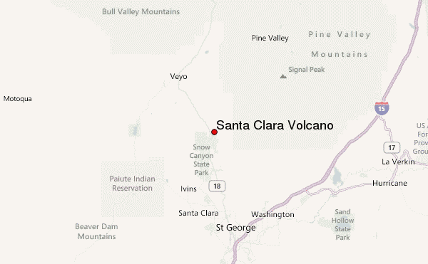 Santa Clara Volcano Location Map