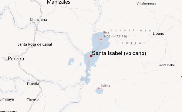 Santa Isabel (volcano) Location Map