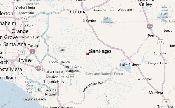 Santiago Location Map