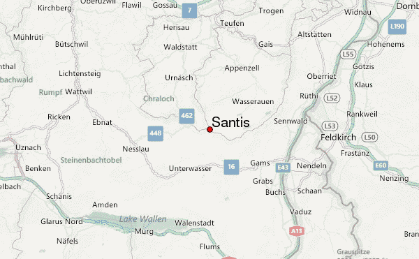 Säntis Location Map