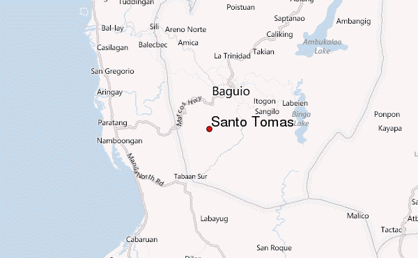 Santo Tomas Location Map
