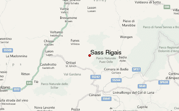 Sass Rigais Location Map