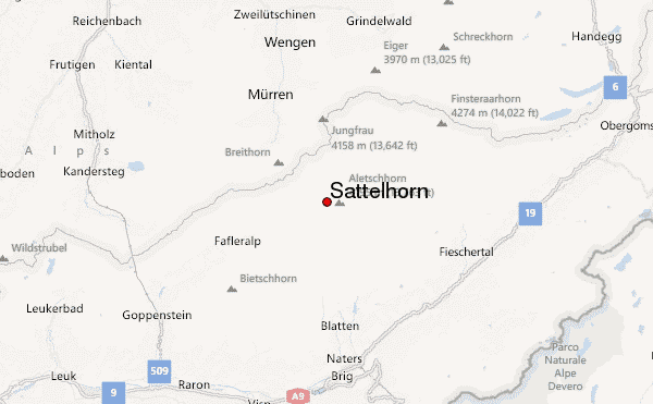 Sattelhorn Location Map