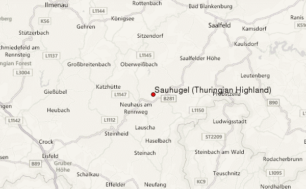 Sauhügel (Thuringian Highland) Location Map