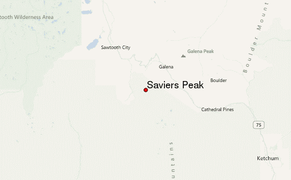 Saviers Peak Location Map