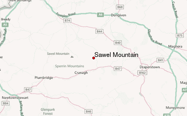 Sawel Mountain Location Map