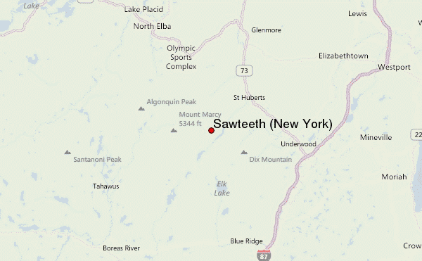 Sawteeth (New York) Location Map