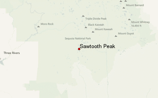 Sawtooth Peak Location Map