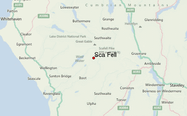 Sca Fell Location Map