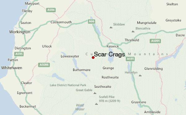 Scar Crags Location Map
