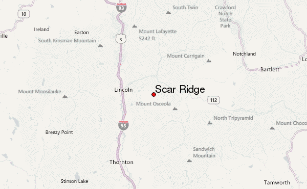 Scar Ridge Location Map