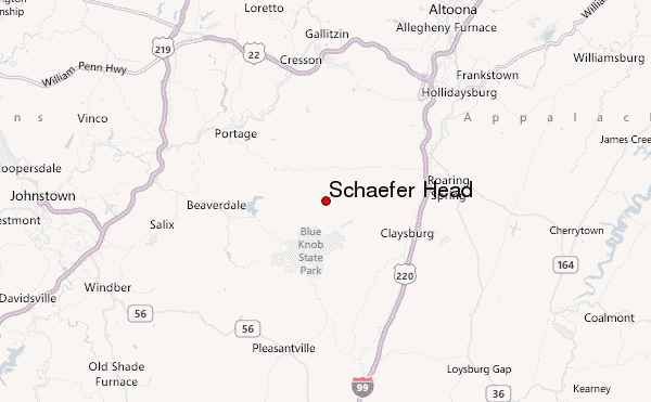Schaefer Head Location Map