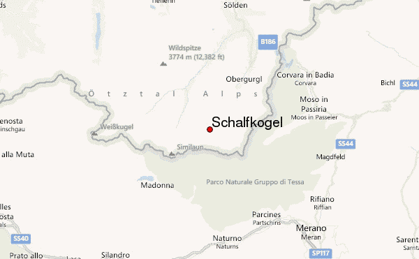 Schalfkogel Location Map