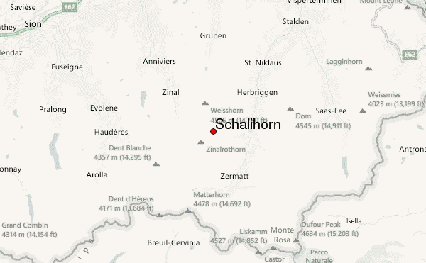 Schalihorn Location Map