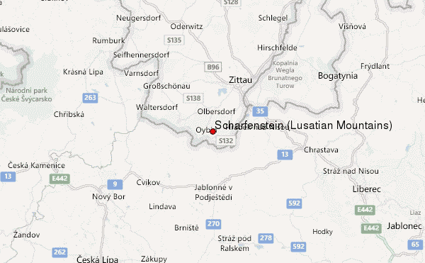 Scharfenstein (Lusatian Mountains) Location Map