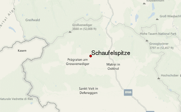 Schaufelspitze Location Map