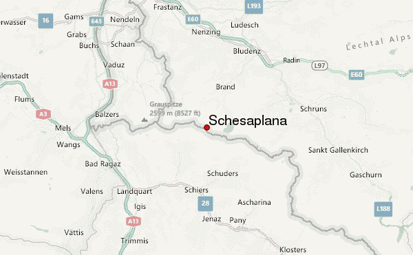 Schesaplana Location Map