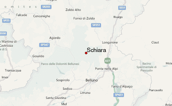 Schiara Location Map