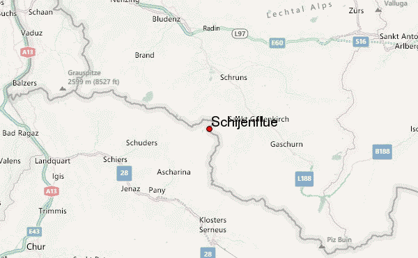 Schijenflue Location Map