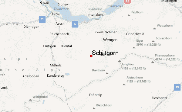 Schilthorn Location Map