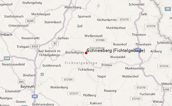 Schneeberg (Fichtelgebirge) Location Map