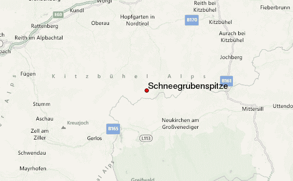 Schneegrubenspitze Location Map