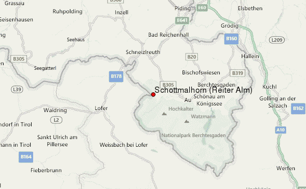 Schottmalhorn (Reiter Alm) Location Map