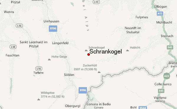 Schrankogel Location Map