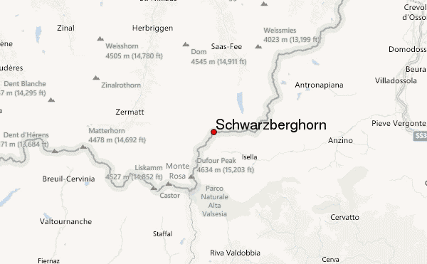 Schwarzberghorn Location Map