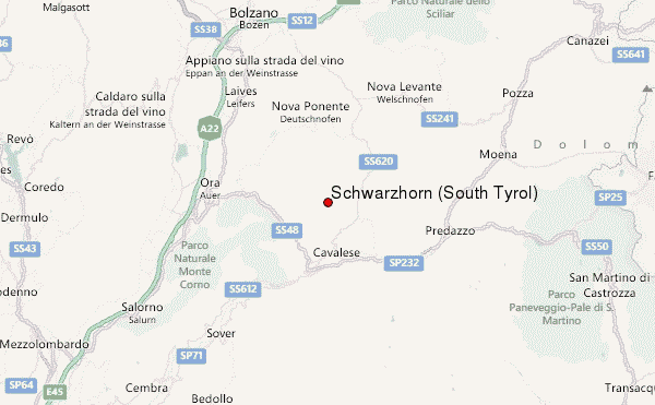 Schwarzhorn (South Tyrol) Location Map