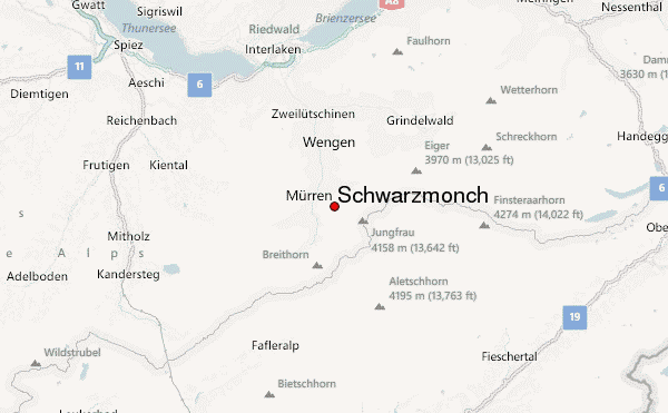 Schwarzmönch Location Map